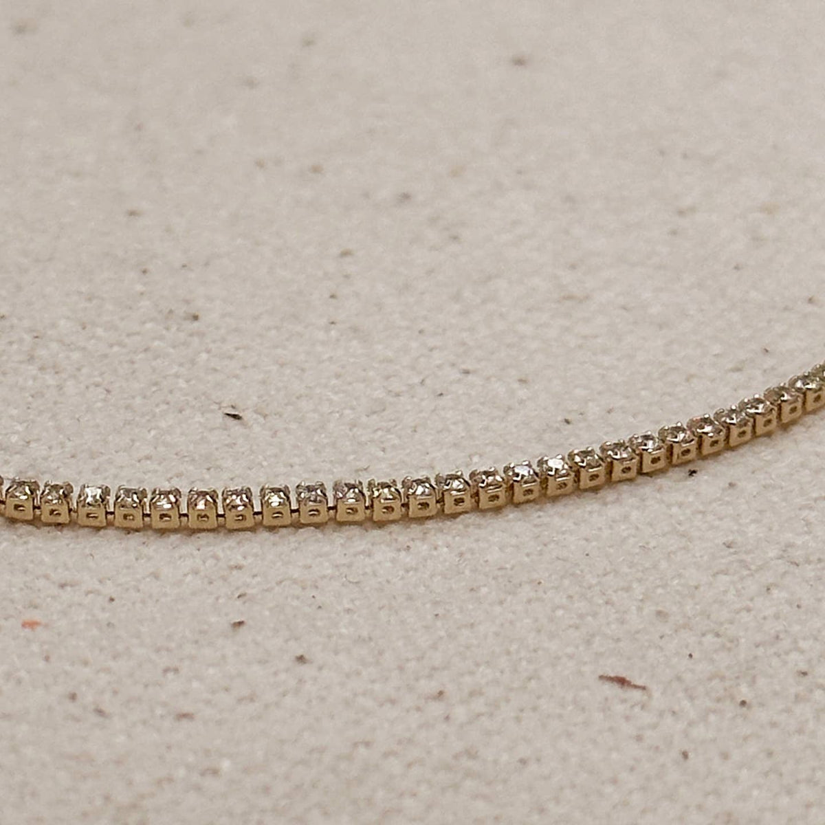 18K Gold Filled CZ Tennis Necklace 1.2mm – Dainty Cubic Zirconia Chain for Women | Minimalist Luxury Jewelry