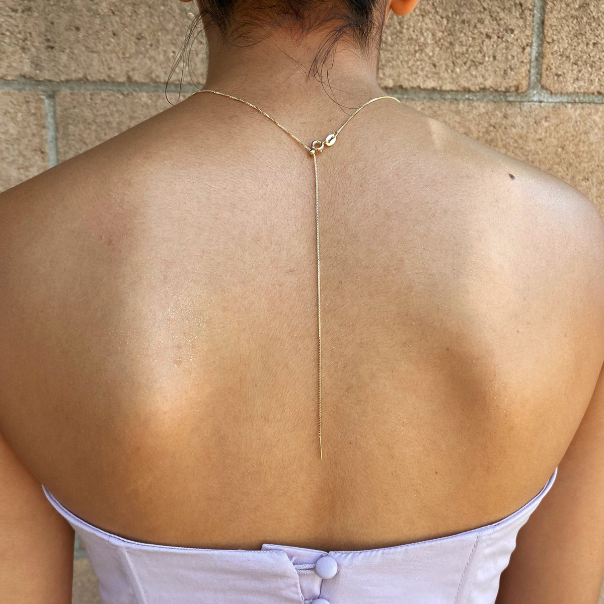 18K Gold Filled Adjustable Necklace for Women – Dainty Minimalist Gold Chain