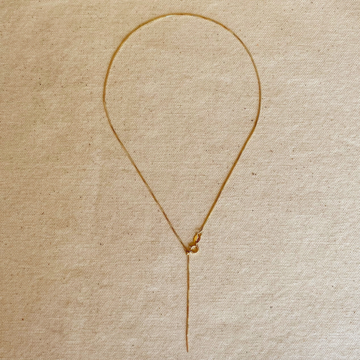 18K gold filled adjustable necklace for women – dainty minimalist gold chain with adjustable length for layering