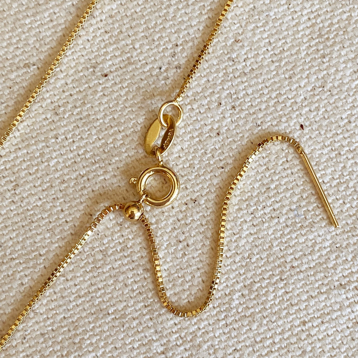18K Gold Filled Adjustable Necklace for Women – Dainty Minimalist Gold Chain