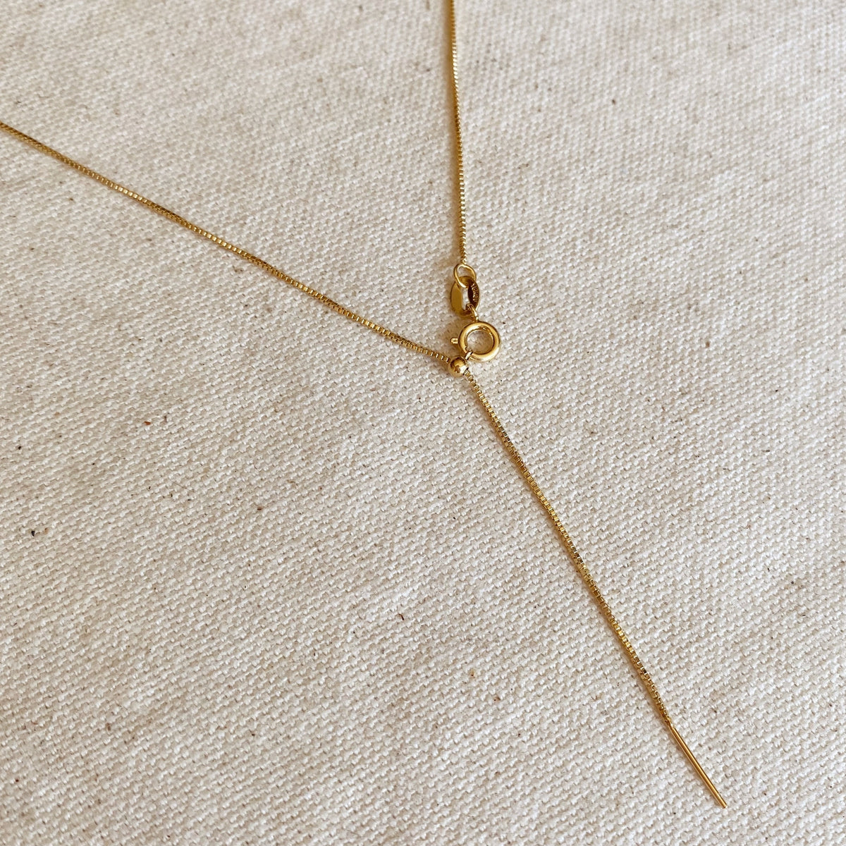 18K Gold Filled Adjustable Necklace for Women – Dainty Minimalist Gold Chain
